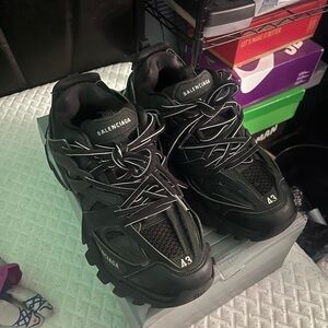 Black Balenciaga Track Runners LED